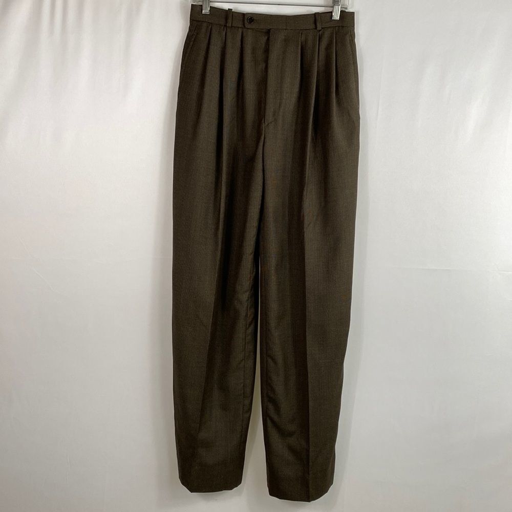 Barry Bricken pleated high waisted dress pants size 8